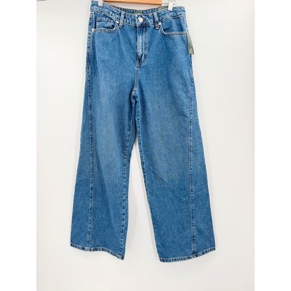 Wild Fable Women's Size 4 High Rise Baggy Jeans 31" Rigid Wide Leg Blue NWT